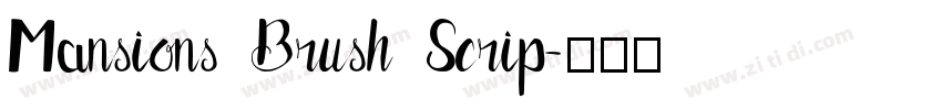 Mansions Brush Scrip字体转换